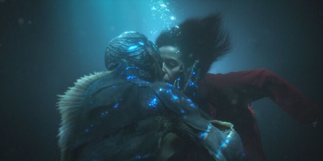 Sally Hawkins e Doug Jones, A Forma da Água, 2017