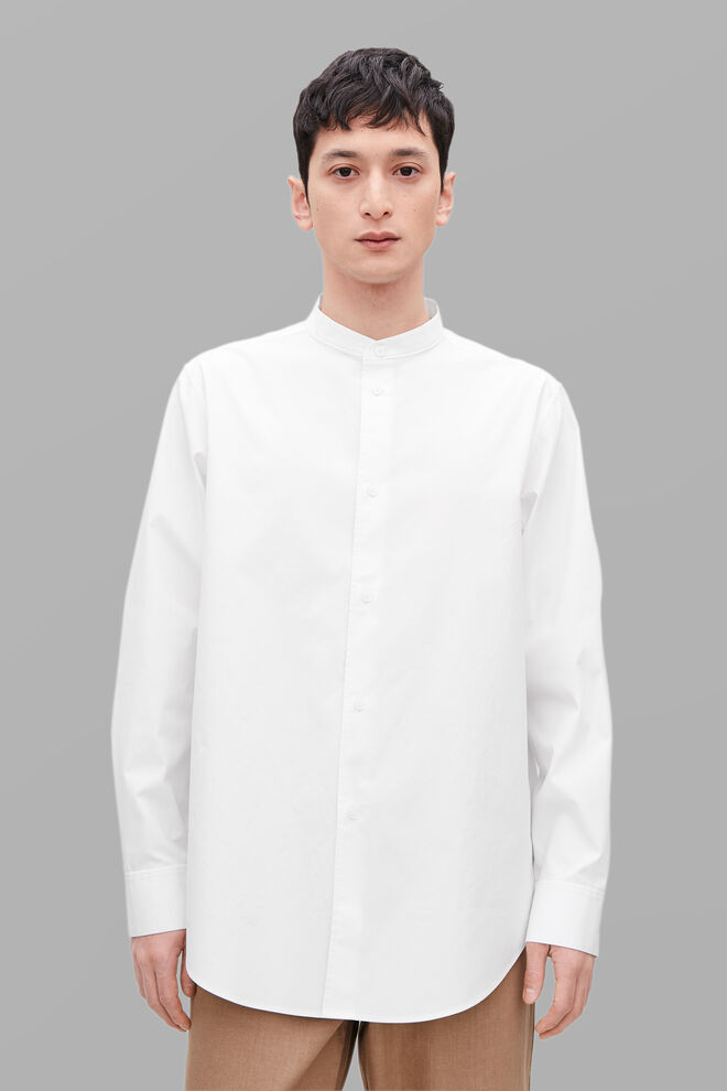 Stepped Hem Grandad Shirt