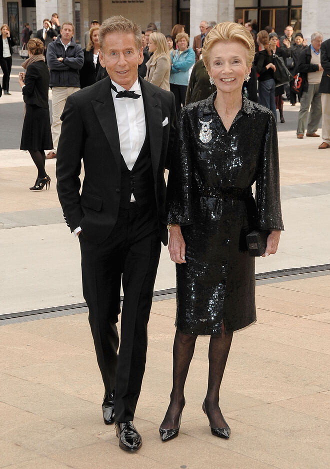 Calvin Klein e Lee Radziwill no 69th annual American Ballett Theatre gala, no The Metropolitan Opera House, em Nova Iorque, a 18 de maio de 2009 