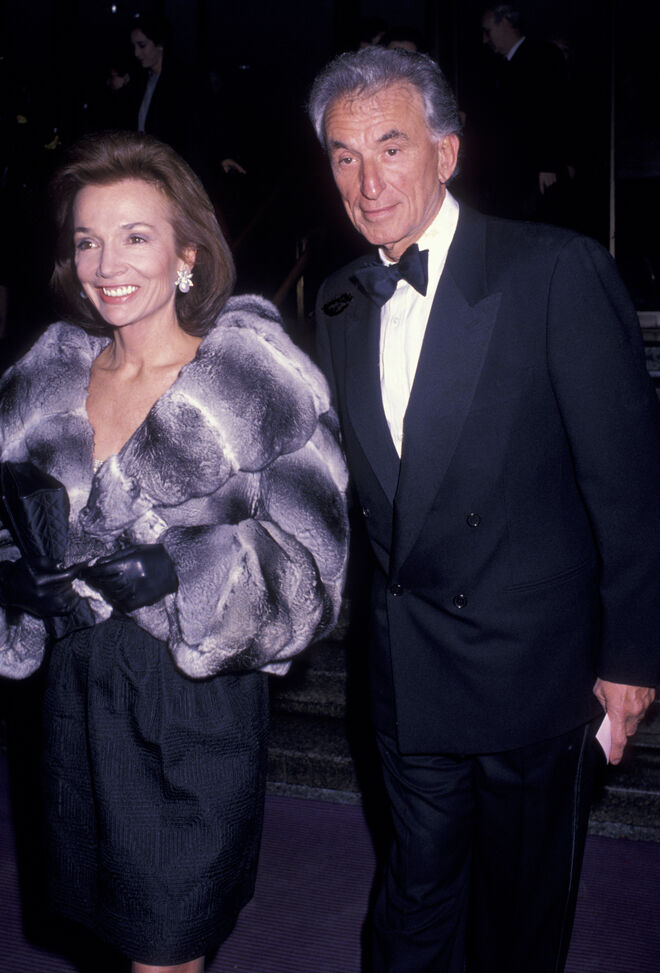 Lee Radziwell e Herbert Ross no France Dance Dinner Gala, em Nova Iorque, a 22 de fevereiro de 1989