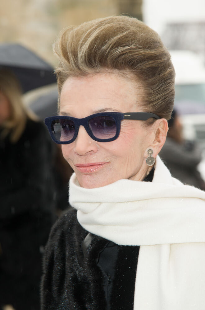 Lee Radziwill no desfile de alta-costura primavera/verão 2013 Christian Dior, na Semana de Moda de Paris, a 21 de janeiro de 2013