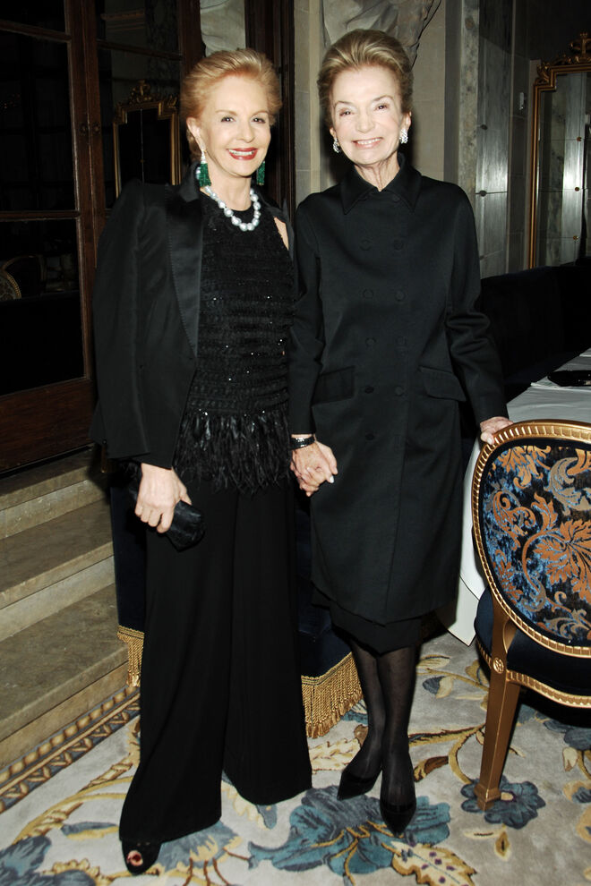 Carolina Herrera e Lee Radzwill no evento 'A Posh Affair', em honra de Carolina Herrera & Michael Bruno, no Plaza Hotel, em Nova Iorque, a 11 de maio 2010