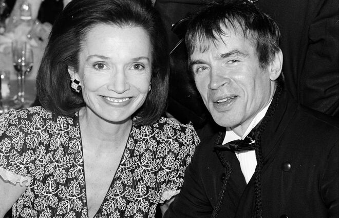 Lee Radziwill e Rudolf Nureyev a 1 de junho de 1987