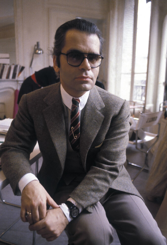 Karl Lagerfeld em Paris, cerca de 1970