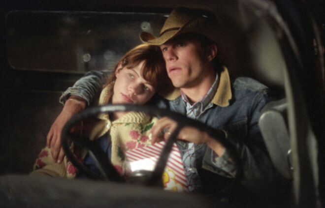 14. Michelle Williams e Heath Ledger – O romance trágico de Michelle e Heath começou no set de 'Brokeback Mountain' em 2004 e logo no ano seguimento ficaram noivos e tiveram a filha Matilda. Em 2007, terminaram o namoro meses antes da morte de Ledger