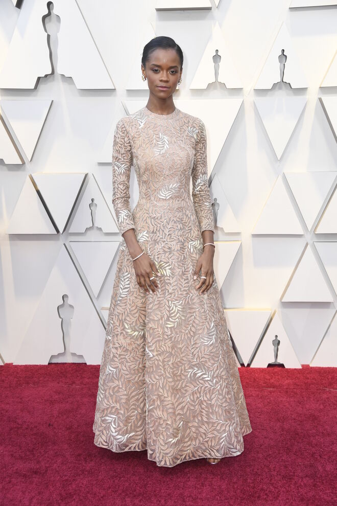 Letitia Wright em Dior Alta-Costura