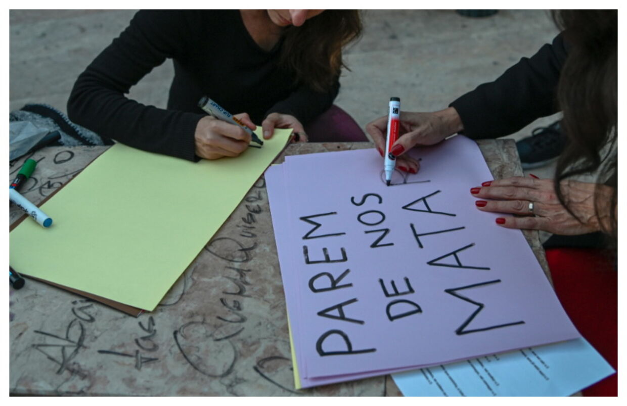 Protesto contra a violência doméstica