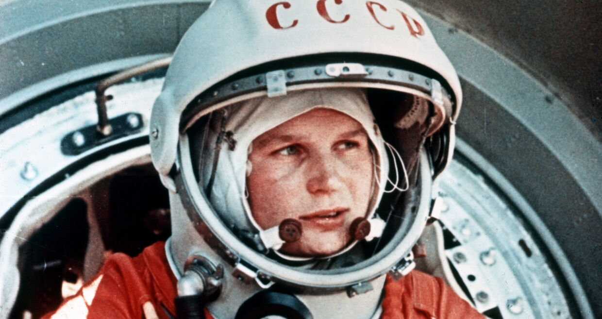 Valentina Tereshkova, a primeira mulher a chegar ao espaço, em 1963.
