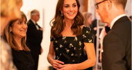 Kate Middleton repete vestido floral da Alexander McQueen