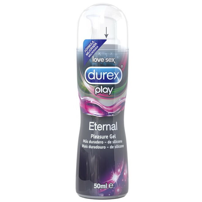 Lubrificante à base de silicone: são mais difíceis de limpar, mas duram cerca de três vezes mais do que as marcas à base de água. Exemplo: Play gel de prazer eterno, 50 ml, €14,20, Durex