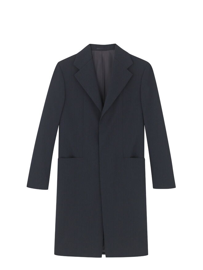 Gabardine navy, €225, COS