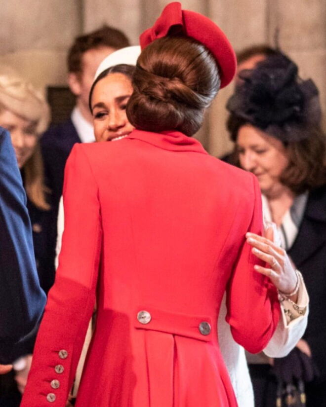 Meghan e Kate no Dia da Commonwealth.