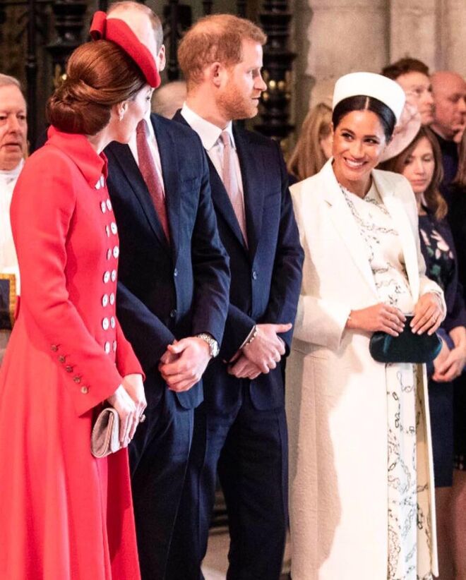 Meghan, Harry, William e Kate no Dia da Commonwealth