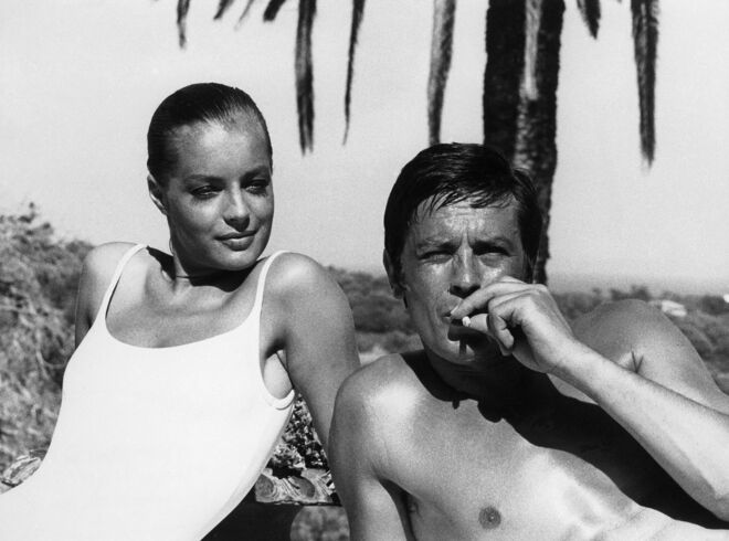 Romy Schnider e Alain Delon em Saint Tropez, 1968