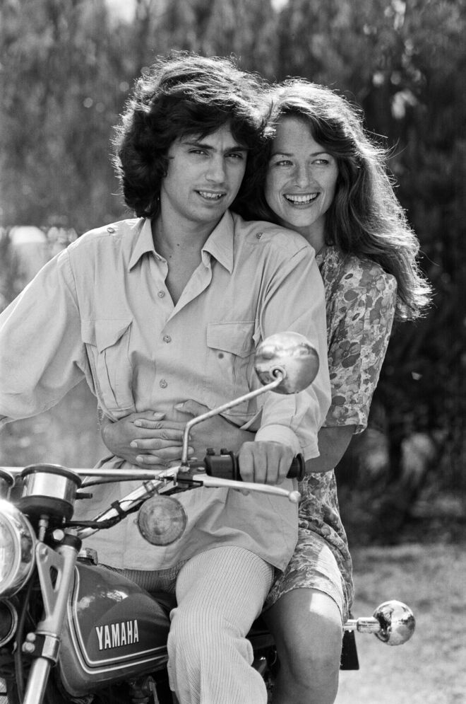 Charlotte Rampling e Jean Michel Jarre em St Tropez em 1977