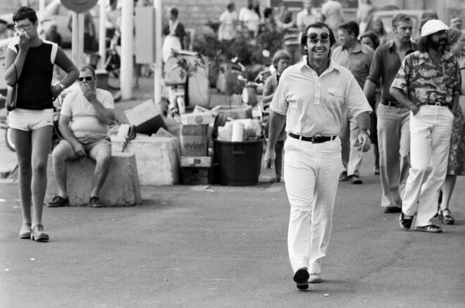 Jack Nicholson em St Tropez na década de 70
