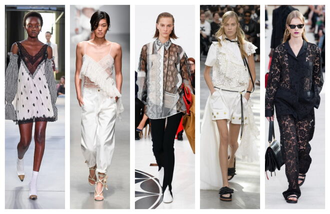 Burberry; Philosphy di Lorenzo Serafini; Victoria Beckham; Sacai; Valentino