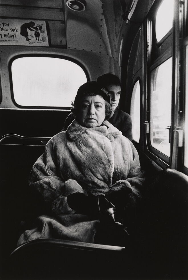 Lady on a bus, New York City, 1957. Diane Arbus.