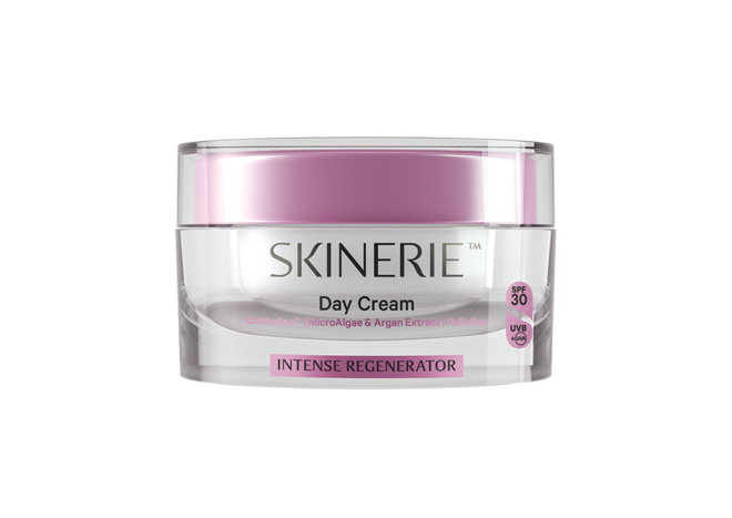 Day Cream SPF30, Skinerie. Regenerador intensivo refirmante e tensor para peles normais.