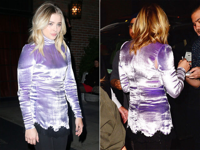 Chloe Grace Moretz foi atraiçoada pelas costuras 