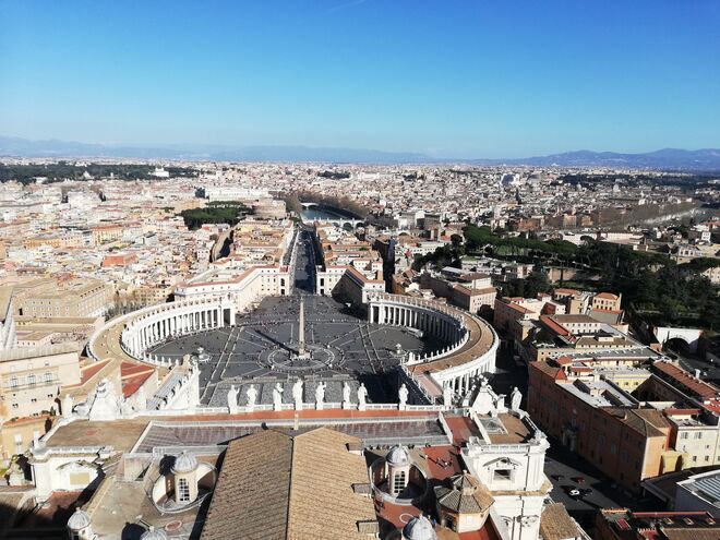 Vista da cúpula da Basílica de São Pedro