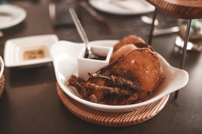Tempura de legumes do Restaurante Espelho d’Água