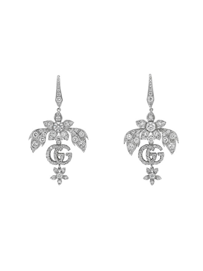 Brincos Gucci Flora modelo YBD581840001, preço sob consulta, Gucci