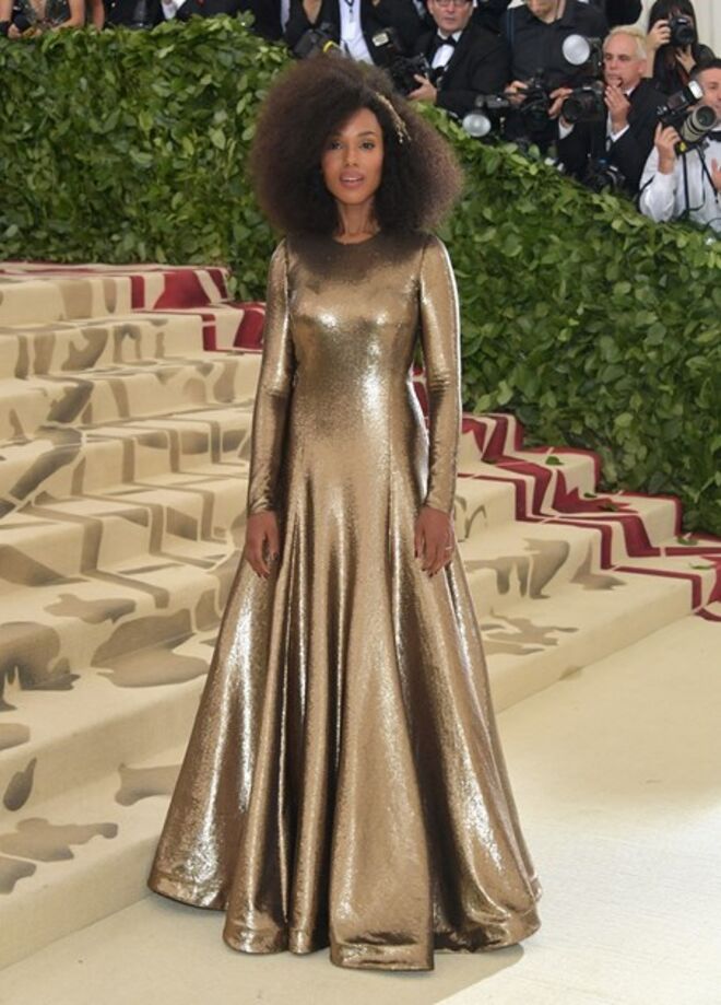 Kerry Washington em Ralph Lauren no Met Gala 2018