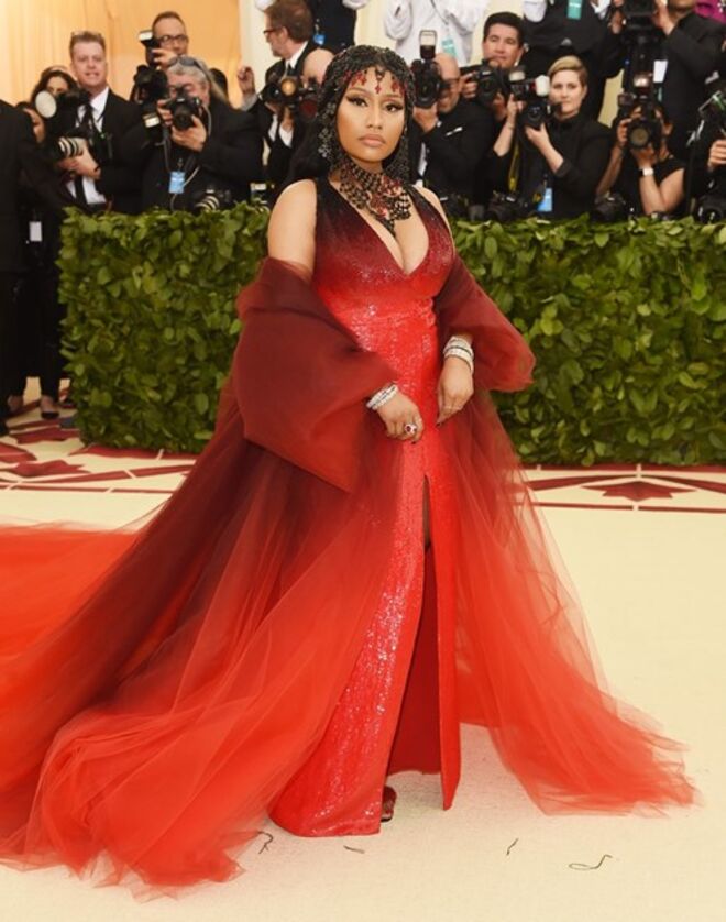 Nicki Minaj em Oscar de la Renta no Met Gala 2018