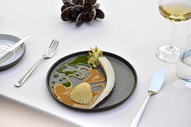 Linguado a baixa temperatura no restaurante do Hotel Fortaleza do Guincho 