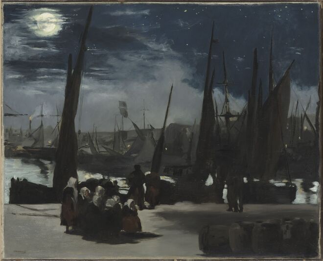 Clair de lune sur le port de Boulogne, Edouard Manet, 1869. Paris, musée d’Orsay