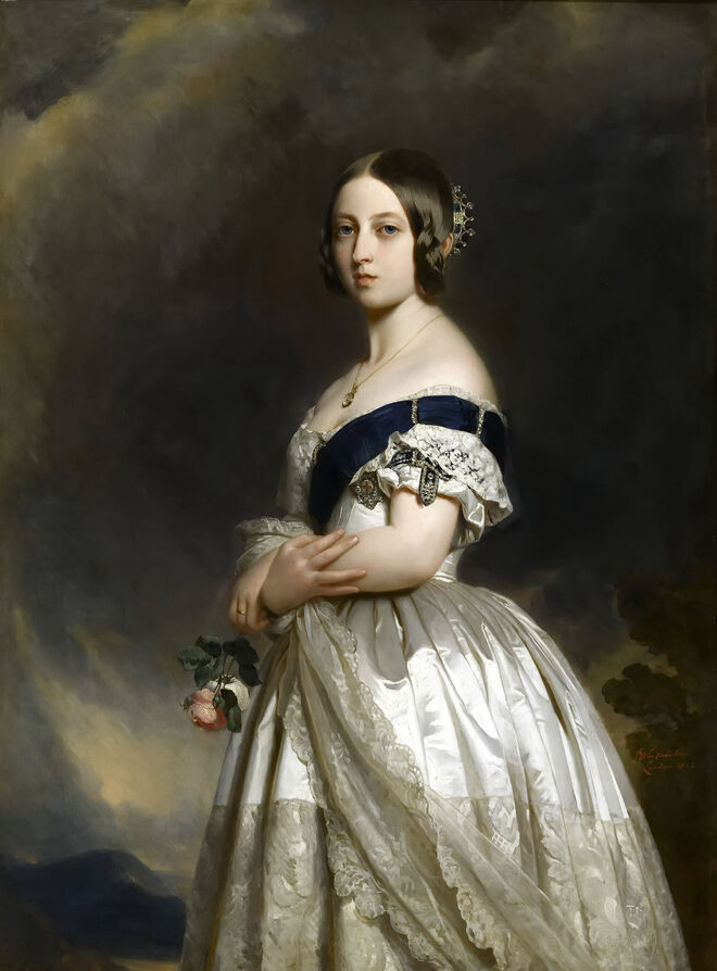 Retrato da rainha Victoria, Winterhalter, Franz Xavier.