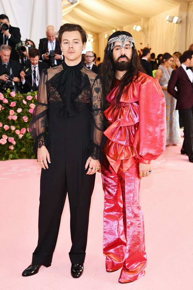 Harry Styles e Alessandro Michele em Gucci