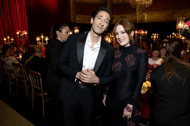 Adrian Brody e Julianne Moore na festa Chopard Love 