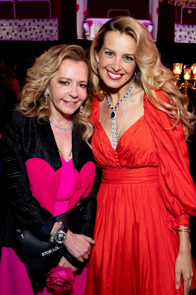 Caroline Scehufele e Petra Nemcova na festa Chopard LOVE 