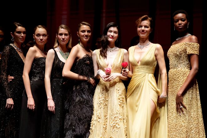 Modelos no fim do show