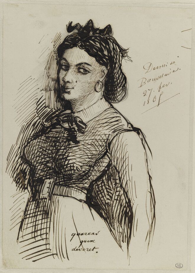 Portrait de Jeanne Duval, Charles Baudelaire, 1865.