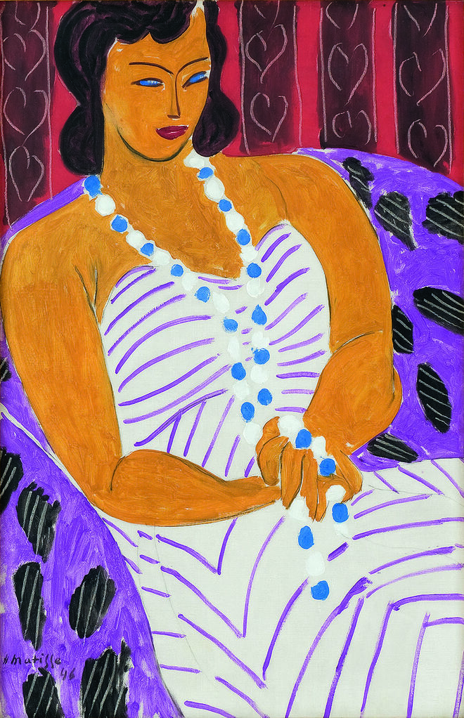 Dame à la robe blanche (femme en blanc), Henri Matisse, 1946.