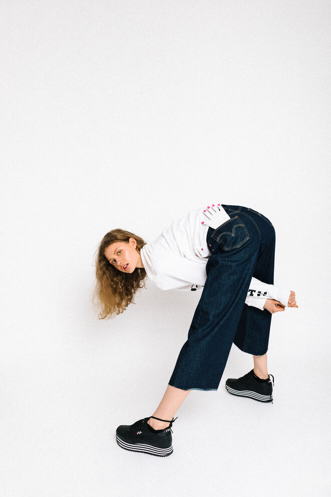 Total look, Levi's | Creepers, Fila