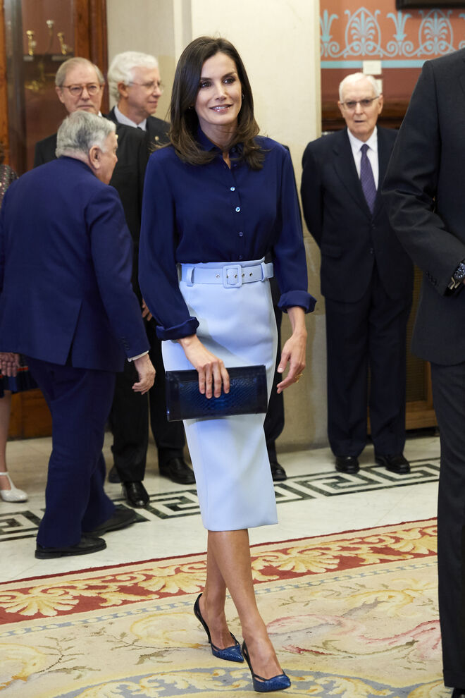 A rainha em visita ao Plenário da Academia Real Espanhola