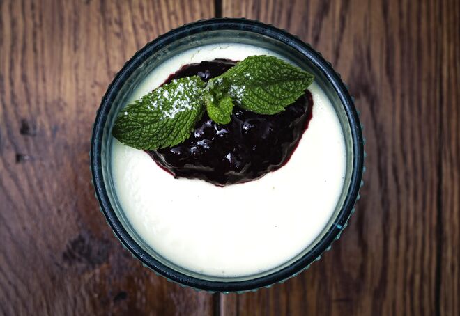 Pannacotta de frutos vermelhos