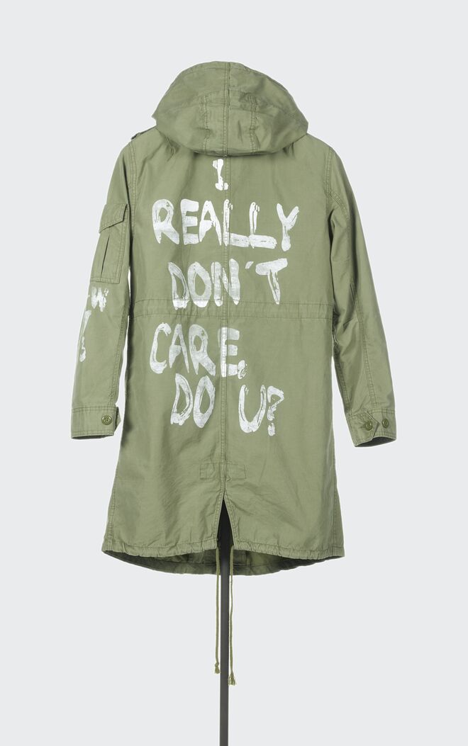 Parka "I really don’t care, do u?" da Zara, I, primavera/verão 2016.