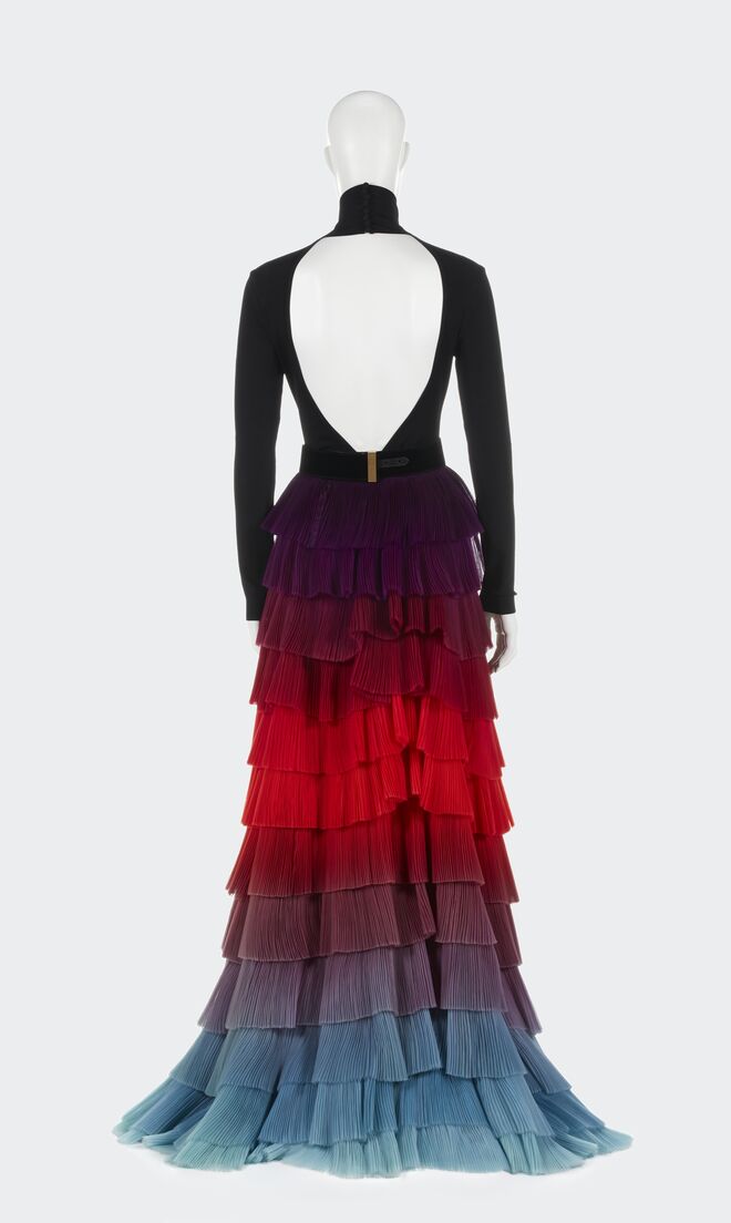 Conjunto body, saia e cinto Thaïs de Givenchy, usado por Cate Blanchett, Alta Costura primavera/verão 2018.