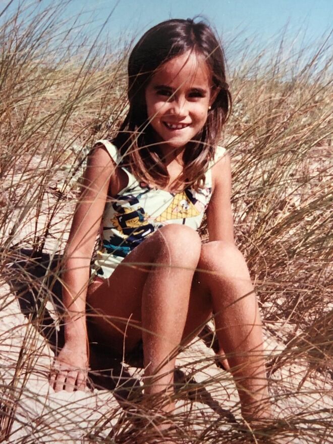 Francisca Pereira na praia do Ancão, entre Loulé e Tavira.