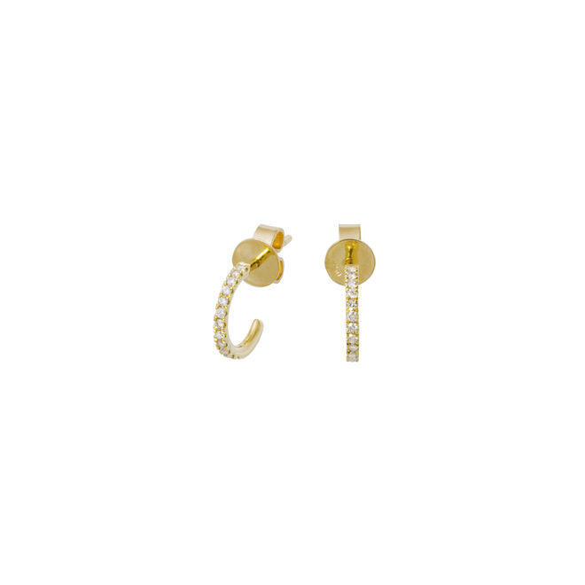 HLC+ Brincos Argolas em Diamantes e Ouro Dourado, €570, HLC