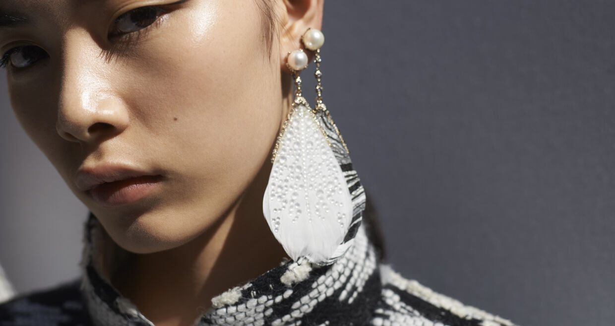 Look do desfile couture da Chanel para o inverno 2019