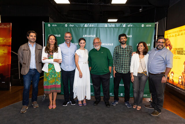 A apresentação de 'Aruanas', em Lisboa, contou com Pedro Neto, Alexandra Carvalho, Marcos Nisti, Débora Falabella, Ricardo Pereira, Nilo D'Ávila, a ativista Lau Zanchi e Marcelo Furtado, diretor executivo da Fundação Alana e co-fundador da plataforma Believe.Earth