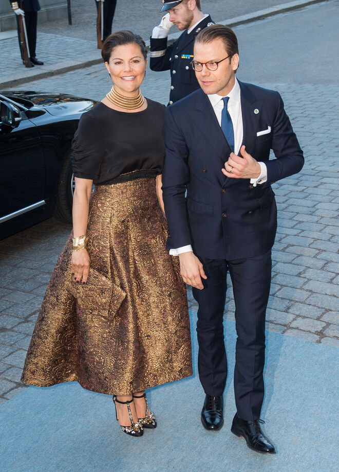 Com seu marido na comemoração do aniversário de seu pai em 2016