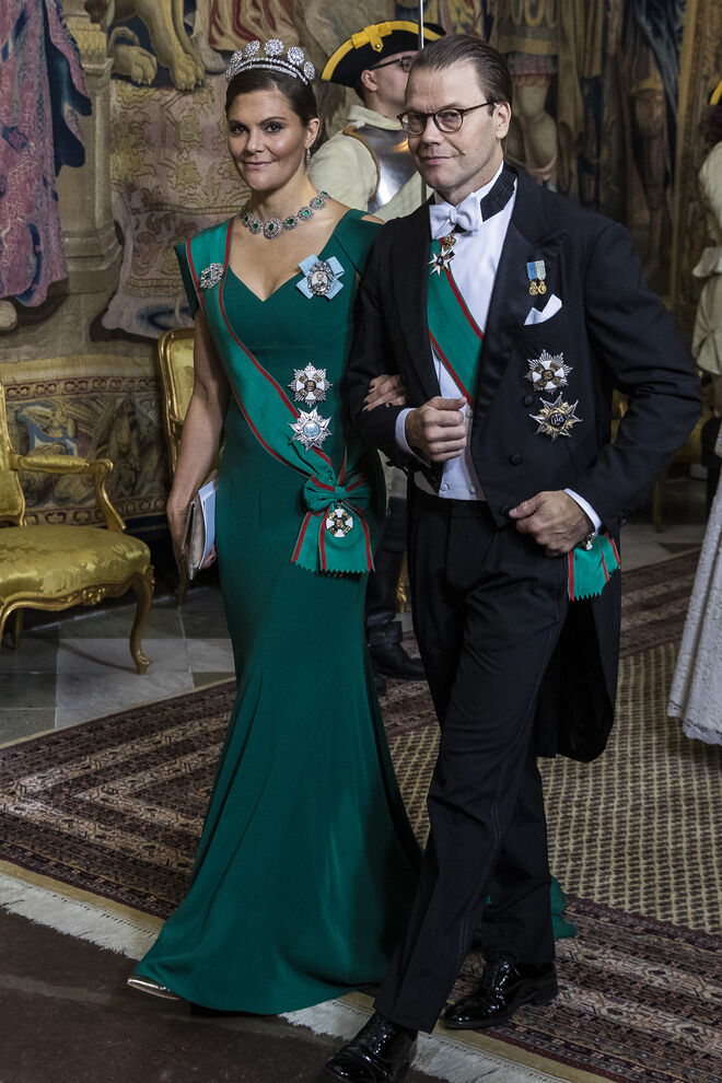 Em jantar durante a visita da Itália à Suécia, 2018