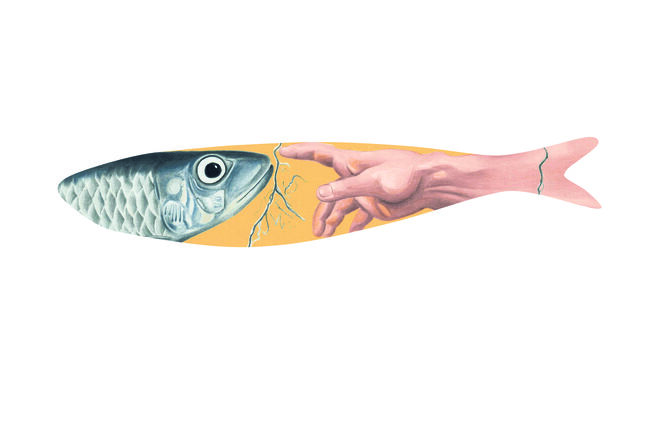 “Criação”, de Teresa Dias, participante do concurso anual de criatividade da EGEAC para o “cardume” da coleção Sardinha by Bordallo Pinheiro - €18,90, Bordallo Pinheiro
